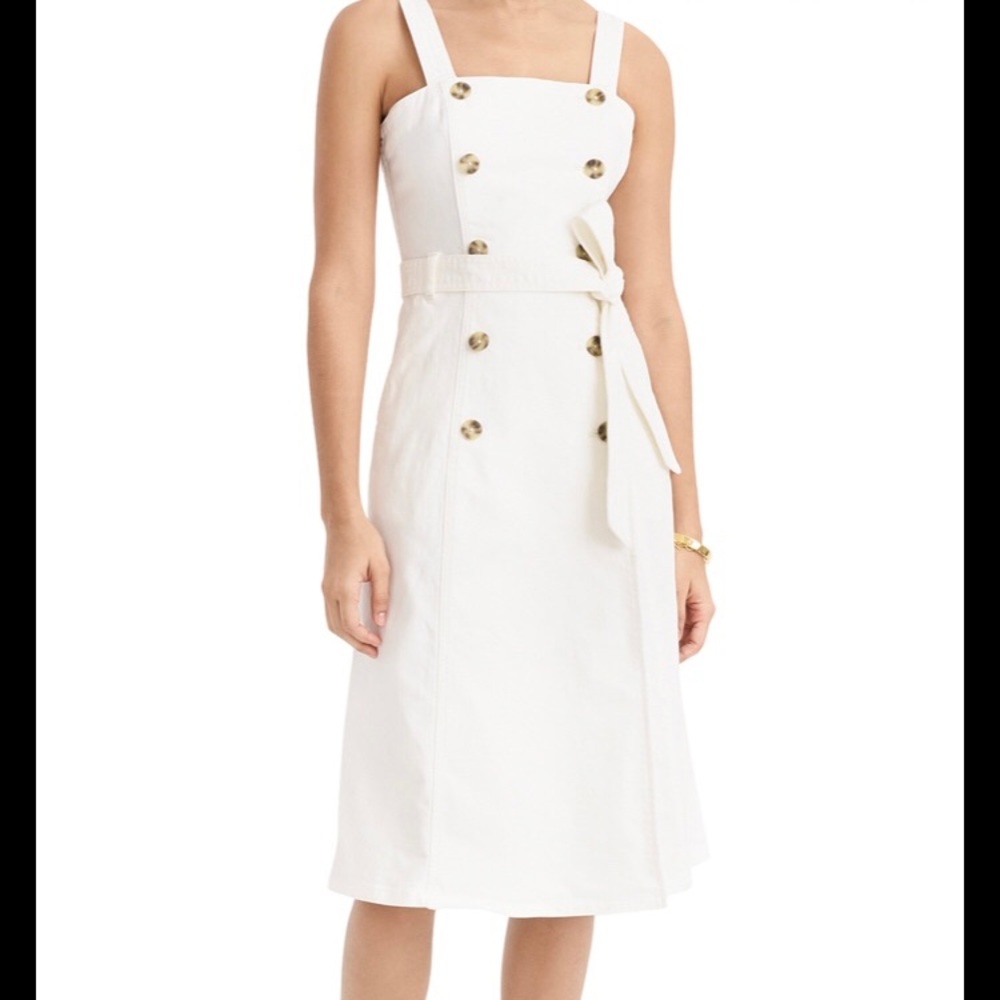 J. Crew Button Front Denim Trench Dress